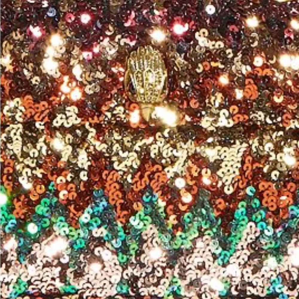 Kurt Geiger Multicolor Sequin Chain Shoulder Bag - Picture 4 of 10